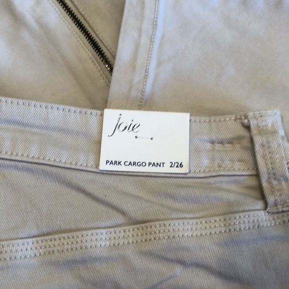 JOIE 2/26 LENGTH PARK CARGO PANTS JEANS, COLOR PEYOTE,CONTEMPORARY FIT - Picture 4 of 6